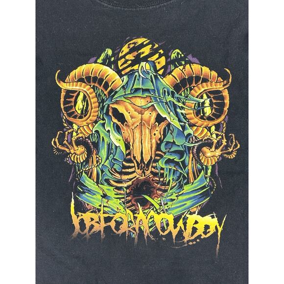 Vintage Job For A Cowboy T-Shirt Small Black 2000s Metalcore Band Rare Hot Topic - Picture 7 of 8